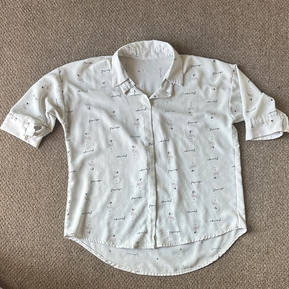 White Patterned Shirt